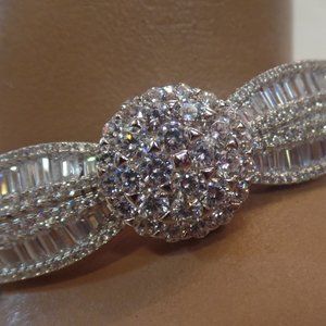 TIARA CZ SS 9.25 Clasp Bracelet NWOT $400 SPARKLES